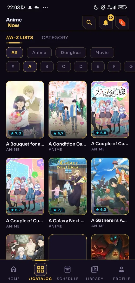 A–Z catalog